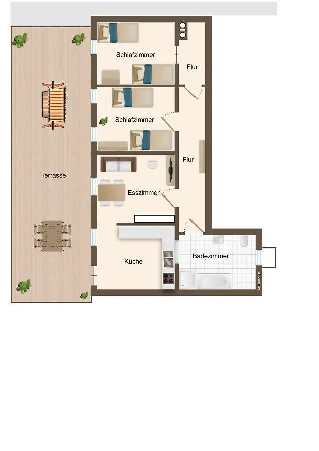 Apartment Buergstadt, Am Bischof Mit Sonnenterrasse, 1 Bis 4 Betten